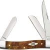 Case Knives Case Medium Stockman Knife 11541 Autumn Maple Burl 7318SS -knifecenter shop CA 11541