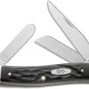 Case Knives: Case Rough Black Medium Stockman Knife, CA-18222