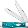 Case Knives Case Trapper Knife 18580 Aqua Kirinite SparXX 10254SS
