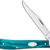 Case Knives Case Slimline Trapper Knife 18582 Aqua Kirinite SparXX 101048SS -knifecenter shop CA 18582