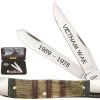 Case Knives Case 22040 Vietnam War Trapper Knife Gift Set Embellished Smooth Natural Bone 6254SS