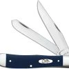 Case Knives Case Trapper Knife 23610 Navy Blue Synthetic 4254SS -knifecenter shop CA 23610