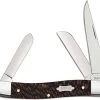 Case Knives Case Medium Stockman Knife 25573 Black Sycamore Wood 7318SS -knifecenter shop CA 25573