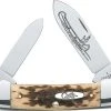 Case Knives Case Canoe Knife, Amber Bone CV, CA-263