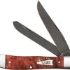 Case Knives Case Trapper Knife 27810 Maple Burl Damascus CV 7254DAM