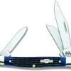 Case Knives: Case Medium Stockman Knife, Navy Blue Bone Handle, CA-2806 -knifecenter shop CA 2806