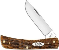 Case Knives Case Sod Buster Jr Knife 30092 Amber Bone CV 6137CV