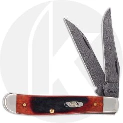 Case Knives Case Mini Trapper Knife 31304 - Chestnut Bone Damascus - 6207W DAM - Discontinued - BNIB