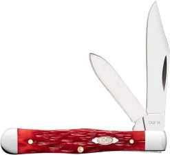 Case Knives Case Small Swell Center Jack Knife 31959 - Dark Red Bone CS - 6225 1 / 2CS