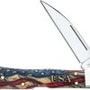Case Knives Case CopperLock Knife 36033 Vintage Flag Embellished Smooth Natural Bone 61549WLSS -knifecenter shop CA 36033