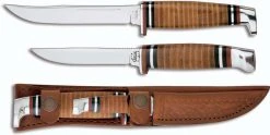 Case Knives: Case Hunting Knife, Twin Finn Two Knife Set, CA-372 -knifecenter shop CA 372