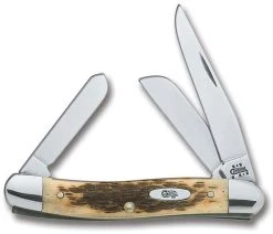 Case Knives Case Medium Stockman Knife, Amber Bone CV, CA-39