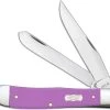 Case Knives Case Trapper Knife 39160 Lilac Ichthus 4254SS -knifecenter shop CA 39160