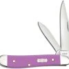 Case Knives Case Peanut Knife 39166 Lilac Ichthus 4220SS