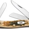Case Knives Case Medium Stockman, Amber Bone, CA-42 -knifecenter shop CA 42