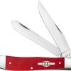 Case Knives Case Trapper Knife 45400 Smooth Red G10 10254SS