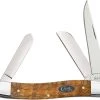 Case Knives Case Medium Stockman Knife 47122 - Yellow Curly Oak - 7318SS -knifecenter shop CA 47122