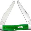 Case Knives Case Muskrat Knife 52822 Smooth Brilliant Green Bone MUSKRATSS -knifecenter shop CA 52822