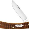 Case Knives Case Sod Buster Jr Knife 52829 - Jigged Antique Bone - 6137SS -knifecenter shop CA 52829