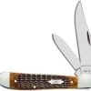 Case Knives Case Copperhead Knife 52833 Jigged Antique Bone 6249SS