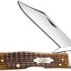 Case Knives Case Cheetah Knife 52836 Jigged Antique Bone 6111 1 / 2LSS -knifecenter shop CA 52836