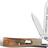 Case Knives Case Peanut Knife 05289 - Case Brothers - Genuine Stag - 5220SS - Discontinued - BNIB -knifecenter shop CA 5289