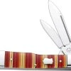Case Knives Case Large Gunstock Knife 05320 - Case Brothers - Candy Stripe - R2130SS - Discontinued - BNIB -knifecenter shop CA 5320