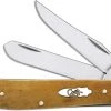 Case Knives Case Mini Trapper Knife, Smooth Antique Bone, CA-58188 -knifecenter shop CA 58188