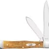 Case Knives Case Small Swell Center Jack Knife 58202 - Smooth Antique Bone - 6225 1 / 2SS