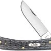 Case Knives Case Sod Buster Jr Knife 58412 Pocket Worn Gray Bone CV 6137CV