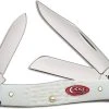 Case Knives Case Medium Stockman Knife 60184 White Synthetic SparXX 63032SS -knifecenter shop CA 60184