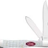 Case Knives Case Small Swell Center Jack Knife 60193 - White Synthetic SparXX - 6225 1 / 2SS -knifecenter shop CA 60193