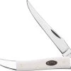 Case Knives Case Medium Texas Toothpick Knife 63962 - White Synthetic - 410094SS -knifecenter shop CA 63962
