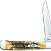 Case Knives Case Kickstart TrapperLock Knife 65315 BoneStag Assisted Open 6.5154ACSS -knifecenter shop CA 65315