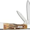 Case Knives Case Gunstock Knife 65322 6.5 BoneStag 6.52130SS