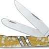 Case Knives Case Trapper Knife 06621 - Exotic Snow Leopard - EX254SS - Discontinued - BNIB -knifecenter shop CA 6621