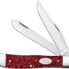Case Knives Case Trapper Knife 67000 - Ruby Stardust Kirinite - 10254SS -knifecenter shop CA 67000