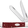 Case Knives Case Mini Trapper Knife 67005 - Ruby Stardust Kirinite - 10207SS