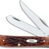 Case Knives: Case Chestnut Bone CV Mini Trapper, CA-7012