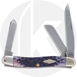 Case Knives Case Medium Stockman 07037 - Tradewinds Collection - Island Purple Bone - 6318 SS - Discontinued - BNIB - LTD 500