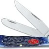 Case Knives: Case Navy Blue Bone Trapper Knife, CA-7051 -knifecenter shop CA 7051