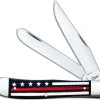 Case Knives Case Trapper Knife 07310 Red Line Stripes Of Service 6254SS