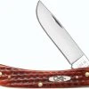 Case Knives Case Sod Buster Jr Knife 07396 Pocket Worn Harvest Orange Bone 6137SS