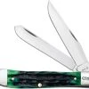 Case Knives Case Trapper Knife 75830 - Hunter Green Bone - 6254SS