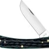Case Knives Case Sod Buster Jr Knife 75832 - Hunter Green Bone - 6137SS