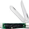 Case Knives Case Mini Trapper Knife 75834 - Hunter Green Bone - 6207SS