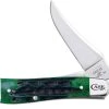 Case Knives Case RussLock Knife 75838 - Hunter Green Bone - 61953LSS