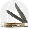 Case Knives Case Trapper Knife 77460 - Vintage Bone - Ladder Damascus - V6254DAM -knifecenter shop CA 77460 MAIN