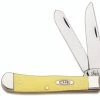 Case Knives Case Trapper, Yellow Synthetic, CA-80161 -knifecenter shop CA 80161
