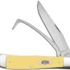 Case Knives Case Equestrian's Knife 80163 Smooth Yellow SS 3254HPSS -knifecenter shop CA 80163